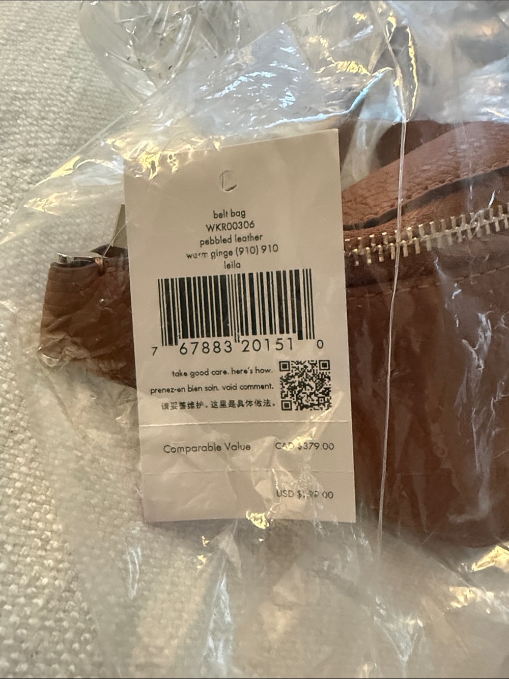 kate spade New York Chestnut Brown Pebbled Leather Crossbody Belt Bag - Picture 12 of 13